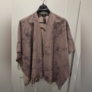 Eivissa Beige Floral Shawl (One-Size)